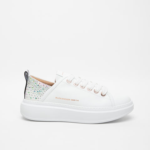 WEMBLEY BIANCO SNEAKERS DONNA IN PELLE