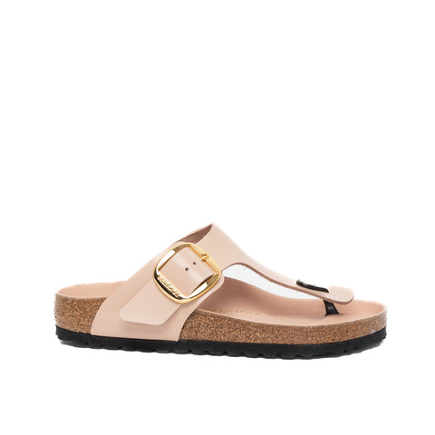 GIZEH BIG BUCKLE SHINE NEW BEIGE INFRADITO DONNA IN PELLE