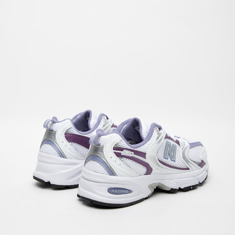 MR530RE BIANCO/VIOLA SNEAKERS DONNA IN TESSUTO E SIMILPELLE