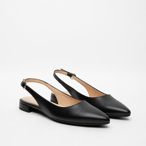 SLINGBACK NERO DONNA IN SIMILPELLE