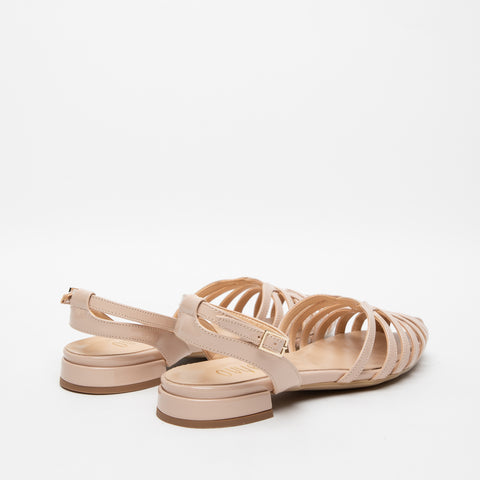 SLINGBACK NUDE DONNA IN SIMILPELLE LACCATA