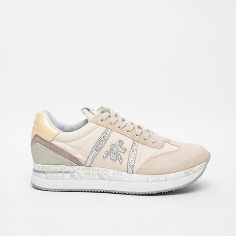 CONNY BEIGE SNEAKERS DONNA IN PELLE E TESSUTO