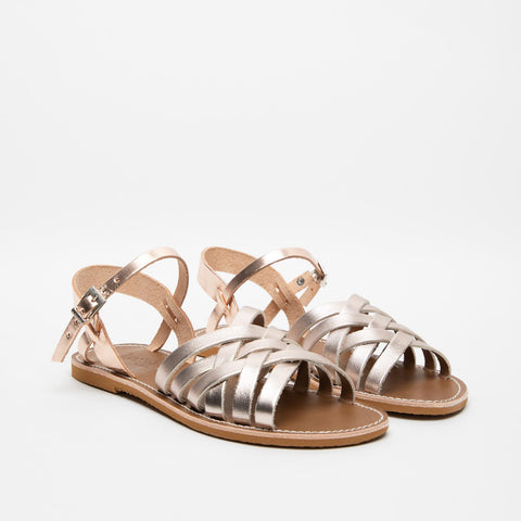 SANDALO RAME DONNA IN PELLE