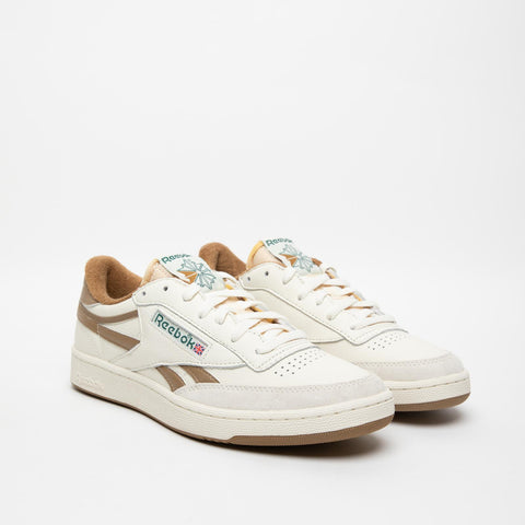 CLUB C REVENGE VINTAGE CREMA/MARRONE SNEAKERS UOMO IN PELLE