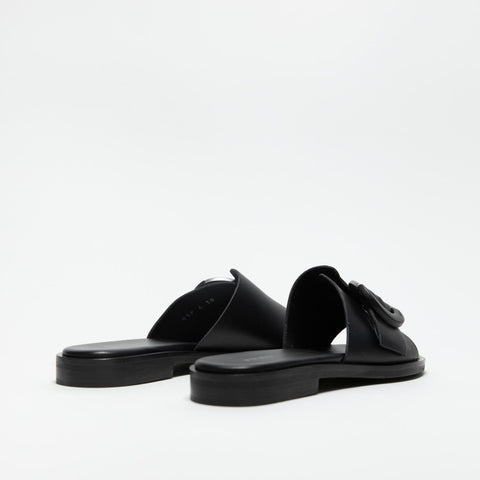 85P4 NERO CIABATTA DONNA IN PELLE