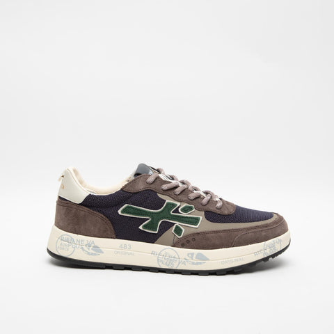 NOUS BLUE 6858 SNEAKERS UOMO IN PELLE