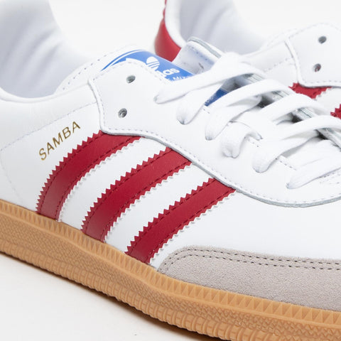 SAMBA OG BIANCO/ROSSO SNEAKERS UNISEX IN PELLE E SIMILPELLE