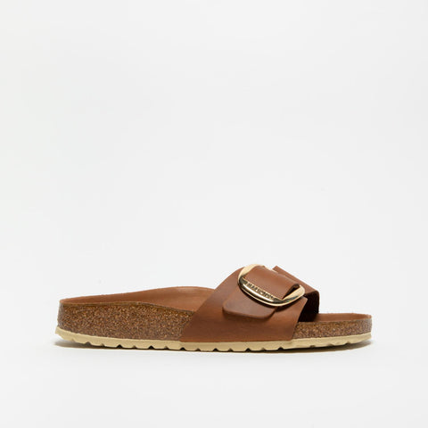 MADRID BIG BUCKLE COGNAC CIABATTA DONNA IN PELLE
