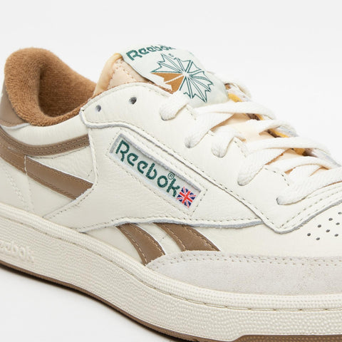 CLUB C REVENGE VINTAGE CREMA/MARRONE SNEAKERS UOMO IN PELLE