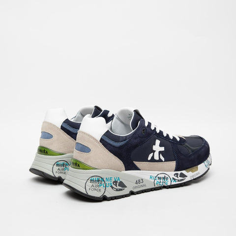 MASE BLU SNEAKERS UOMO IN PELLE E TESSUTO