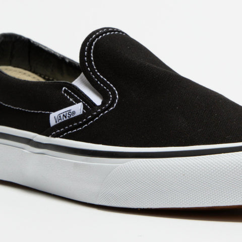 CLASSIC SLIP ON BLACK SNEAKERS UNISEX IN TESSUTO