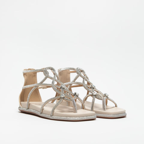 V2551604 NAPOLES ICE SANDALO DONNA IN PELLE CON STRASS