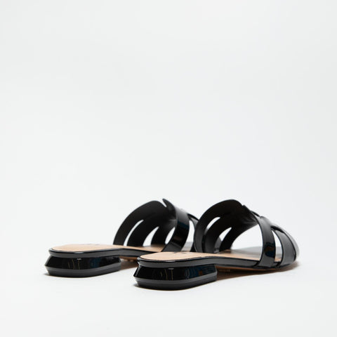 AV6803 BLACK CIABATTA DONNA IN VERNICE