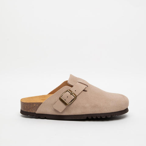 FEA DARK BEIGE SABOT DONNA IN PELLE