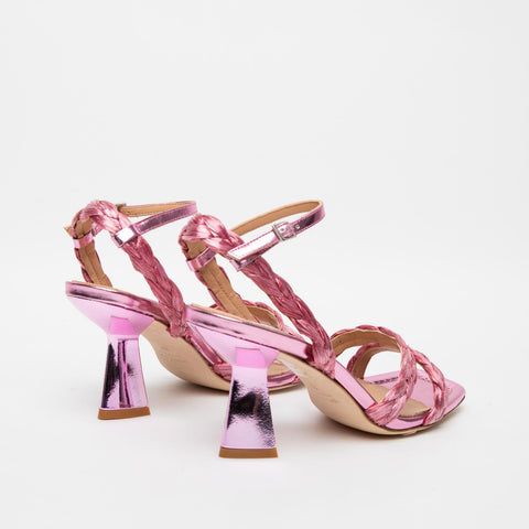 SANDALO FUXIA DONNA IN PELLE