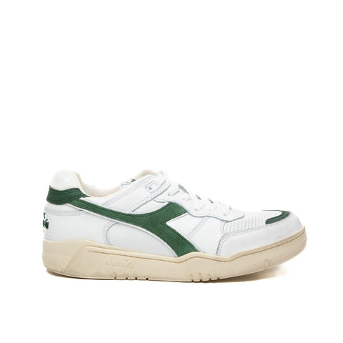 B.560 USED WHITE/FOGLIAGE GREEN SNEAKERS UOMO IN PELLE