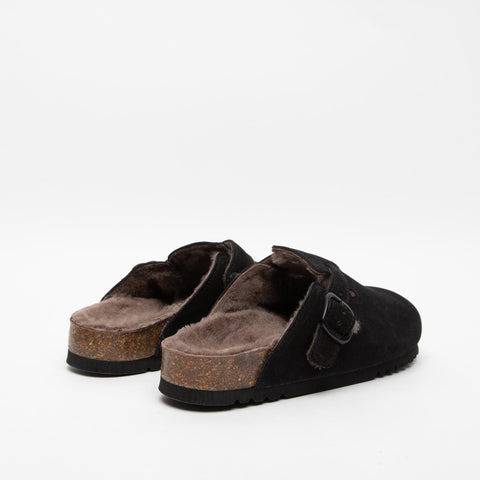 FEA NEW F SABOT BLACK DONNA IN PELLE