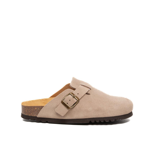 FEA DARK BEIGE SABOT DONNA IN PELLE