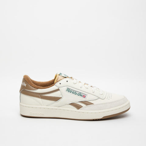 CLUB C REVENGE VINTAGE CREMA/MARRONE SNEAKERS UOMO IN PELLE