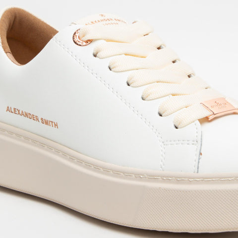 LONDON WHITE CREAM SNEAKERS DONNA IN PELLE