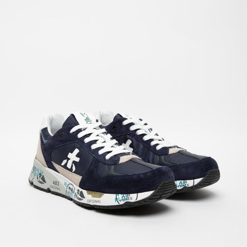 MASE BLU SNEAKERS UOMO IN PELLE E TESSUTO