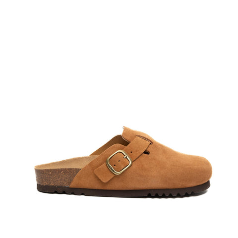 FEA NEW COGNAC SABOT DONNA IN PELLE