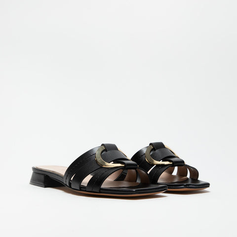 5375 NERO CIABATTA DONNA IN SIMILPELLE