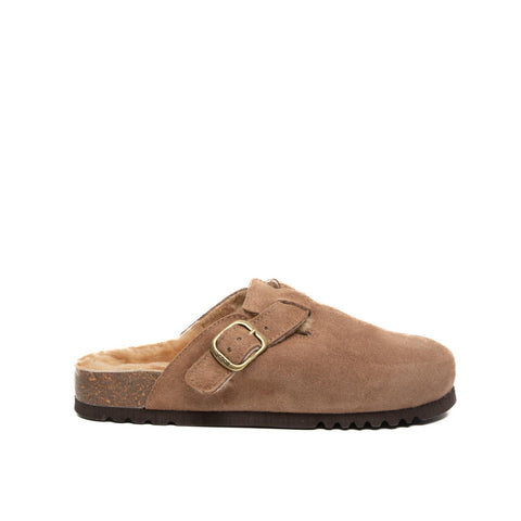 FEA NEW TAUPE SABOT DONNA IN PELLE