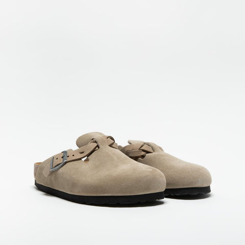 BOSTON BRAIDED TAUPE SABOT DONNA IN PELLE