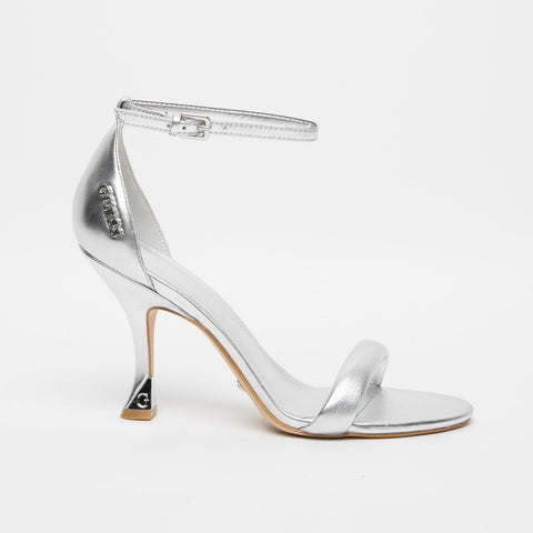 SANDALO ARGENTO DONNA IN PELLE
