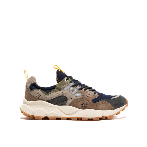 YAMANO 3 GREY BLUE SNEAKERS UOMO IN PELLE