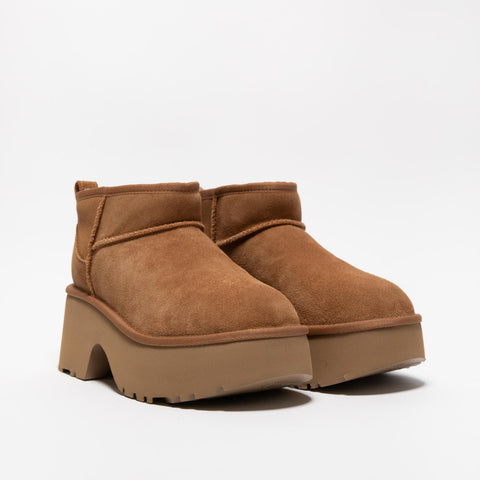 CLASSIC ULTRA MINI NEW HEIGHTS CHESTNUT STIVALETTO DONNA IN PELLE