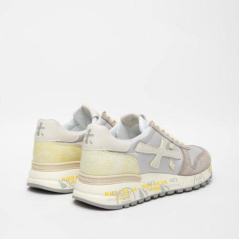 MICK GRIGIO SNEAKERS UOMO IN PELLE E TESSUTO