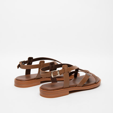 86P2 CUOIO SANDALO INFRADITO DONNA IN PELLE