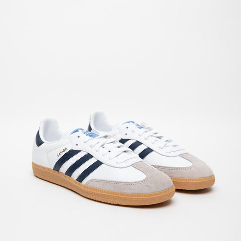 SAMBA OG BIANCO/BLU SNEAKERS UNISEX IN PELLE E SIMILPELLE