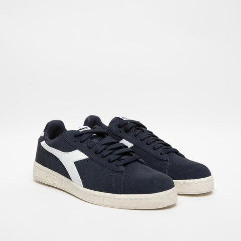 GAME L LOW BLUE DENIM SNEKAERS UOMO IN PELLE