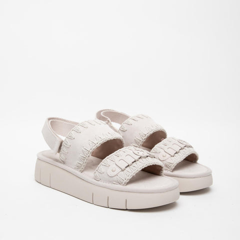 SANDALO GRIGIO DONNA IN PELLE