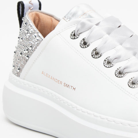 WEMBLEY BIANCO SNEAKERS DONNA IN PELLE