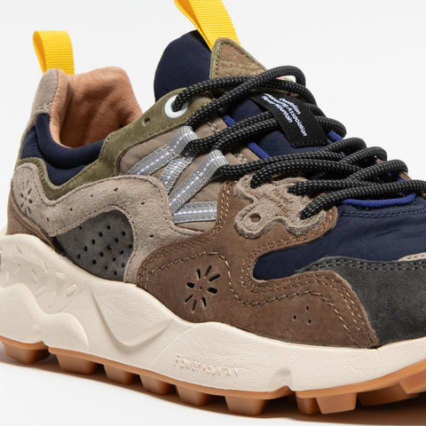 YAMANO 3 GREY BLUE SNEAKERS UOMO IN PELLE