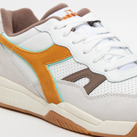 WINNER SL BIANCO/MARRONE/ARANCIO SNEAKERS UOMO IN PELLE E SIMILPELLE