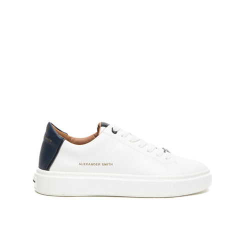 LONDON WHITE BLUE SNEAKERS UOMO IN PELLE