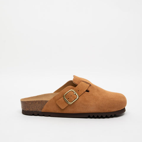 FEA NEW COGNAC SABOT DONNA IN PELLE