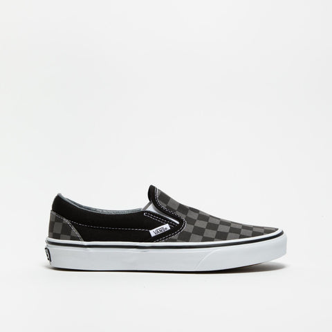 CLASSIC SLIP ON BLACK CHECKERBOARD SNEAKERS UNISEX IN TESSUTO