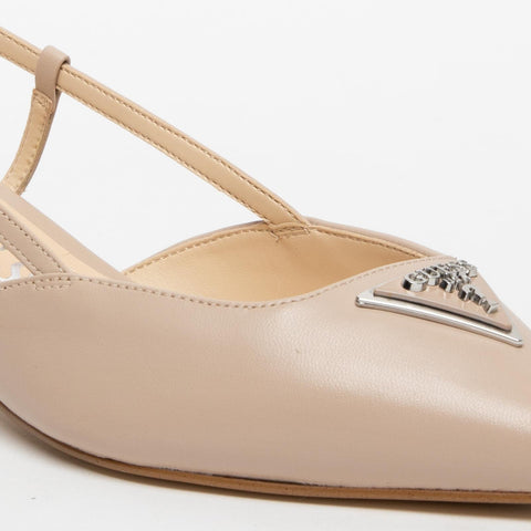 SLINGBACK BEIGE DONNA IN PELLE