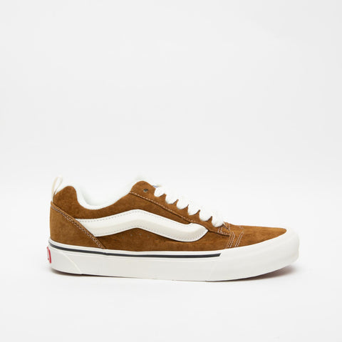KNU SKOOL BROWN SNEAKERS UNISEX IN PELLE