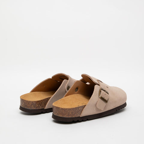 FEA DARK BEIGE SABOT DONNA IN PELLE