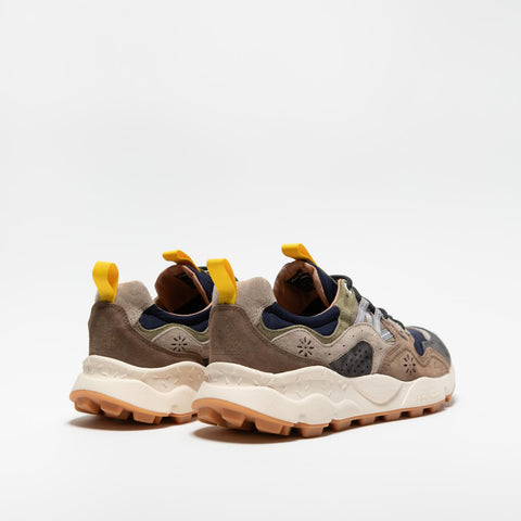 YAMANO 3 GREY BLUE SNEAKERS UOMO IN PELLE