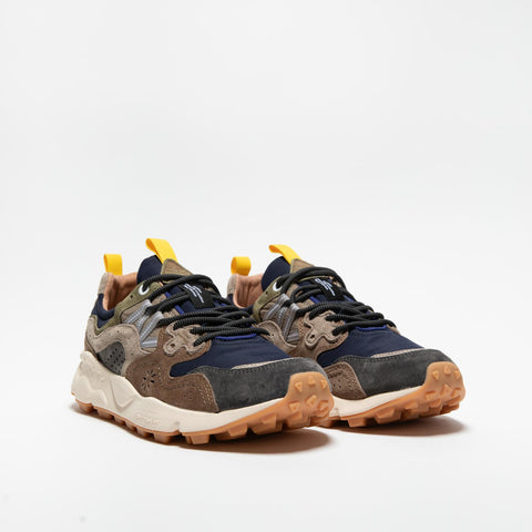 YAMANO 3 GREY BLUE SNEAKERS UOMO IN PELLE