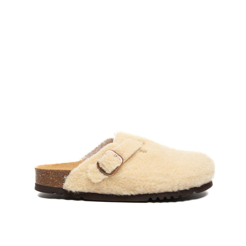FEA NEW BEIGE SABOT DONNA PELLE E LANA