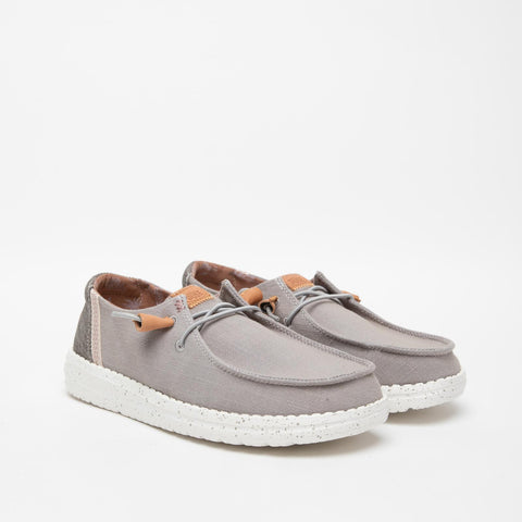 WENDY WASHED GRIGIO MOCASSINO DONNA IN TESSUTO
